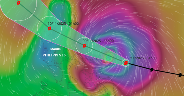 Dự báo hôm nay bão Fung wong mạnh lên siêu bão, sáng mai đi vào Biển Đông