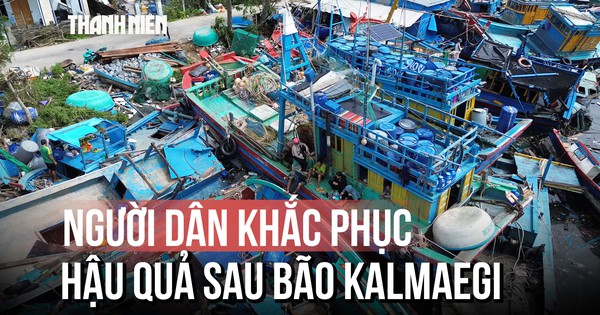 Tàu thuyền vỡ nát, ngư dân gắng gượng thu gom những thứ còn sót lại