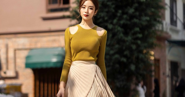 Áo khoét vai tôn đôi vai nhỏ nhắn cho người mặc