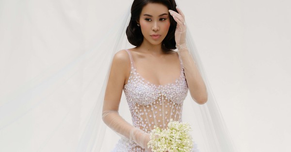 Fashionista Tiên Nguyễn mặc váy cưới Việt trên tạp chí thời trang Ý