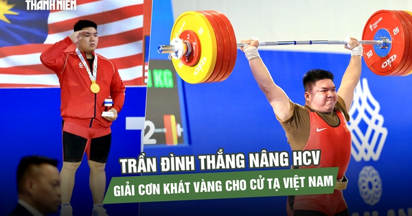 Xúc động: Trần Đình Thắng nâng HCV, giải cơn khát vàng cho cử tạ Việt Nam