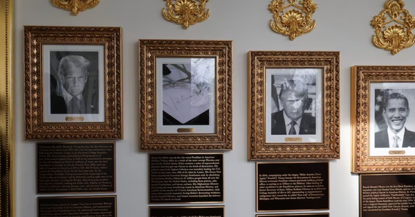 Nhà Trắng treo bảng giới thiệu châm biếm nhiều tổng thống tiền nhiệm