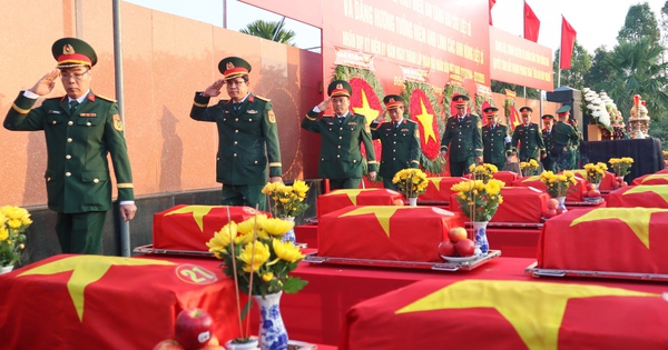 Trang trọng lễ truy điệu, an táng 41 hài cốt liệt sĩ