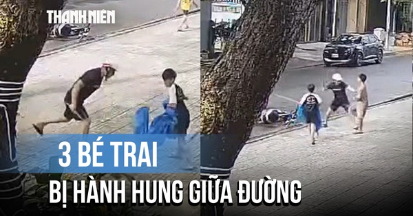 Xôn xao video 3 bé trai bị hành hung giữa đường ở Quảng Ngãi
