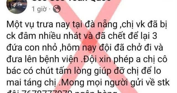 Bác tin người phụ nữ bị đâm đã tử vong nhằm lừa đảo quyên góp trên mạng