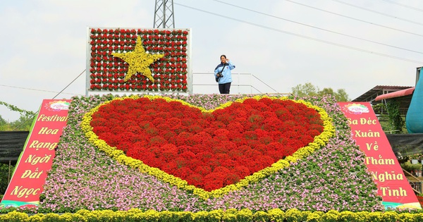 'Trái tim làng hoa' gây sốt ở Sa Đéc