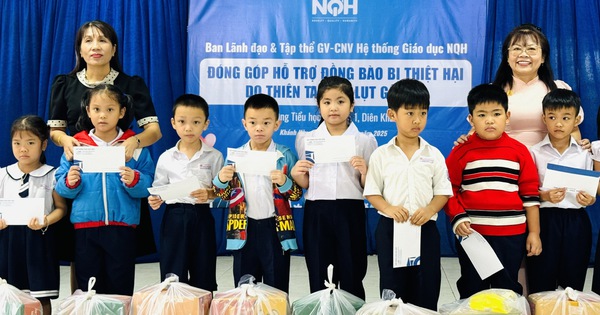 Hệ thống Giáo dục NQH mang yêu thương về với học sinh vùng lũ