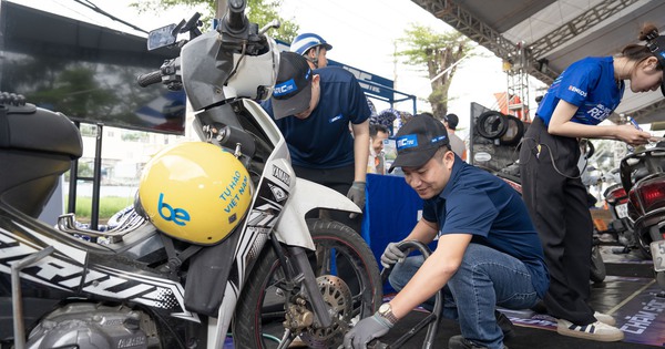 Hơn 1.200 xe máy của công nhân được kiểm tra, bảo dưỡng miễn phí