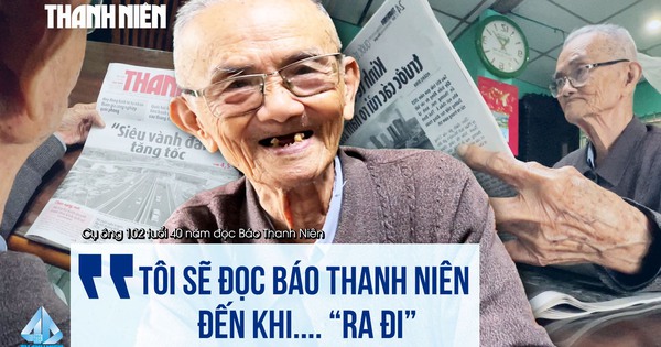 Cụ ông 102 tuổi 40 năm làm bạn với Báo Thanh Niên: Tôi sẽ đọc cho đến khi 'ra đi'