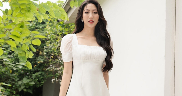 Đầm cổ vuông tay phồng nâng tầm phong thái quý cô