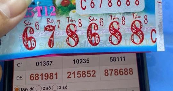 Dãy số đẹp trúng độc đắc xổ số miền Nam ngày 31 tháng 12