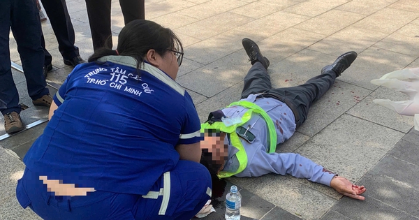 TP.HCM: Bảo vệ phố đi bộ Nguyễn Huệ bị người dắt ch&oacute; đ&aacute;nh trọng thương