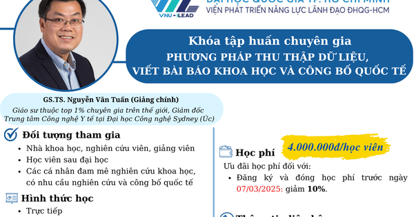 Ph&aacute;t triển năng lực nghi&ecirc;n cứu v&agrave; c&ocirc;ng bố quốc tế: Kh&oacute;a tập huấn từ VNU-ILEAD