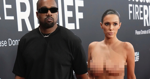 Kanye West ph&aacute;t ng&ocirc;n 'sốc' về m&agrave;n khoe th&acirc;n của vợ ở Grammy