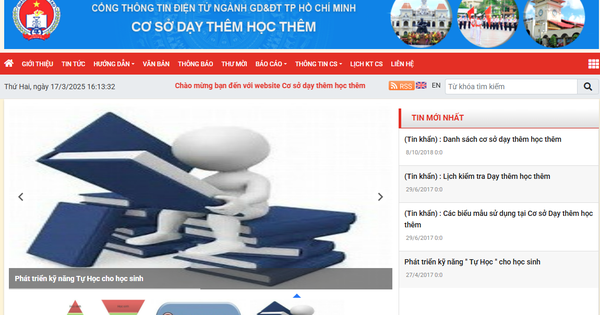 TP.HCM dự kiến c&oacute; cổng th&ocirc;ng tin dạy th&ecirc;m, học th&ecirc;m v&agrave;o cuối th&aacute;ng 3