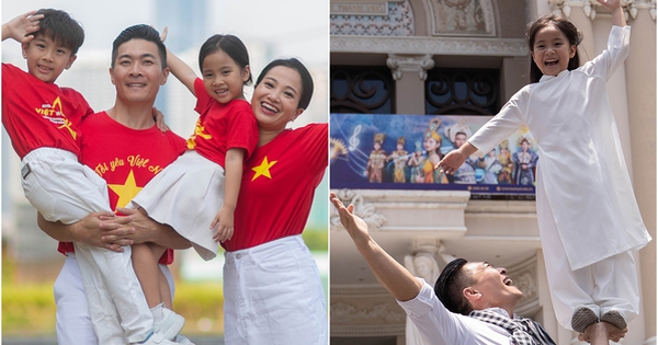 Quốc Cơ diễn xiếc c&ugrave;ng hai con tr&ecirc;n đường phố