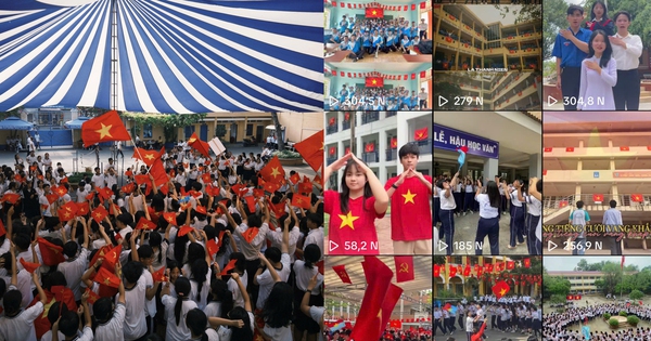 Trường học từ Nam ch&iacute; Bắc rợp b&oacute;ng cờ hoa với nhiều hoạt động mừng 30.4