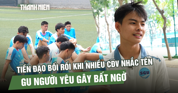 Tiền đạo Trường ĐH Sài Gòn bối rối khi nhiều CĐV nhắc tên, gu người yêu gây bất ngờ