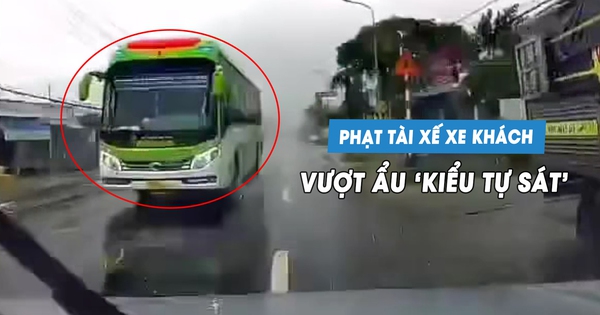 CSGT xử phạt tài xế lái xe khách vượt ẩu, 'cướp đường' trên Quốc lộ 20