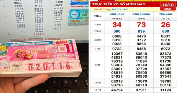 Xổ số miền Nam ngày 16 tháng 10: Mua nguyên cây đài Trà Vinh, trúng 1,6 tỉ
