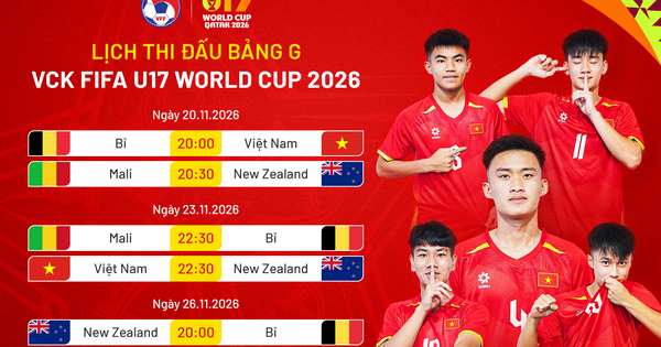Lịch thi đấu U.17 Việt Nam tại U.17 World Cup mới nhất: Hai trận giờ đẹp