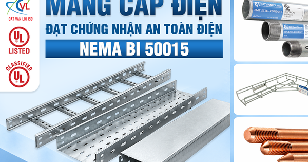 Máng cáp điện NEMA BI 50015 và chuỗi vật tư MEP đạt UL Listed