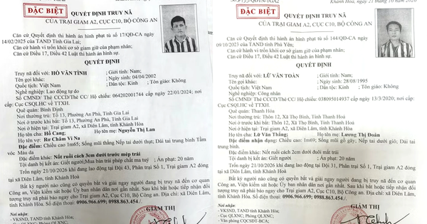 Khởi tố vụ án, truy nã đặc biệt 4 phạm nhân trốn khỏi Trại giam A2