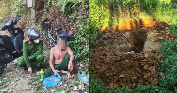 Công an kịp cứu người đàn ông đào sẵn mộ cho mình để tự sát
