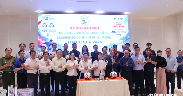 16 đội dự giải bóng đá sinh viên ĐH Quốc gia TP.HCM mở rộng THACO Cup 2026