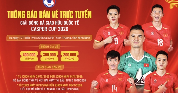 Đội tuyển Việt Nam quyết nâng hạng FIFA: Vé xem đấu Đài Loan và Kyrgyzstan bán trực tuyến giá rất mềm
