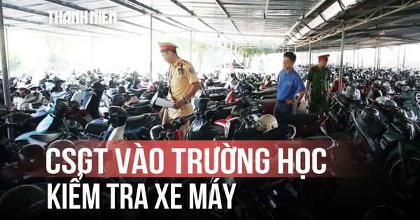 CSGT vào tận bãi giữ xe trong trường học ở Đồng Nai để kiểm tra