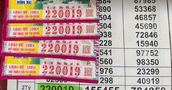 Mua 4 tờ vé cùng dãy số, trúng 8 tỉ xổ số miền Nam đài Đồng Nai