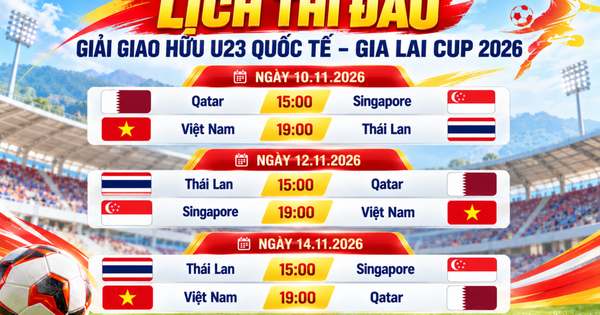 Lịch thi đấu cụ thể Gia Lai Cup, các kênh phát: U.23 Việt Nam gặp U.23 Thái Lan, U.23 Qatar giờ đẹp