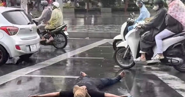 Công an thông tin vụ nam thanh niên nằm giữa đại lộ trong mưa ở Cần Thơ