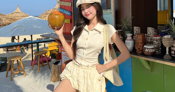 Diện nguyên trang phục màu be tối giản nhưng vẫn thu hút