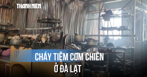 Lửa bùng lên từ chảo cơm chiên, căn bếp tiệm ăn ở Đà Lạt cháy đen