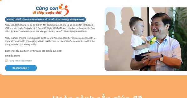 Nhiều bạn đọc giúp trẻ mồ côi qua trang web bảo trợ