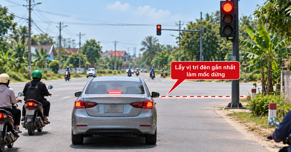 Đèn đỏ nhưng đường không có vạch dừng, ô tô phải dừng ở đâu mới đúng luật?
