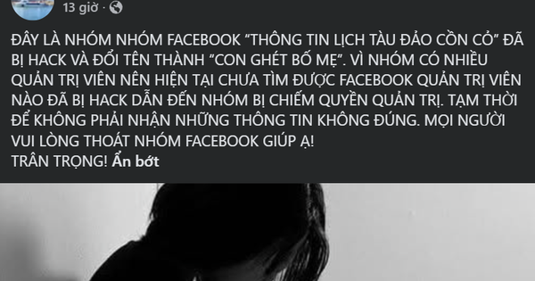 Nhóm thông báo lịch trình đi đảo Cồn Cỏ bị đổi tên thành 'Con ghét bố mẹ'