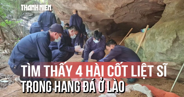 Tìm thấy 4 hài cốt liệt sĩ trong hang đá ở Lào