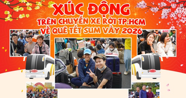 Xúc động trên chuyến xe rời TP.HCM về quê Tết sum vầy 2026