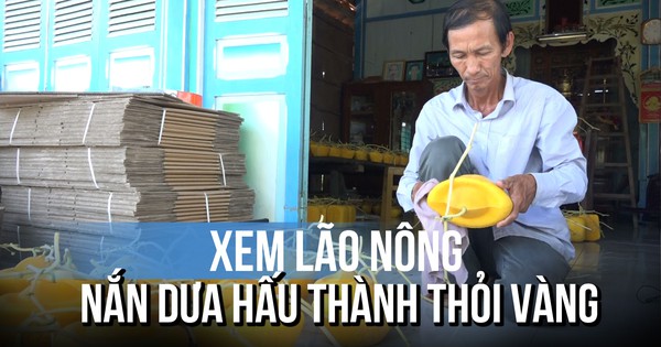 'Nắn' dưa hấu thành thỏi vàng: Cách lão nông nâng tầm trái dưa ngày tết