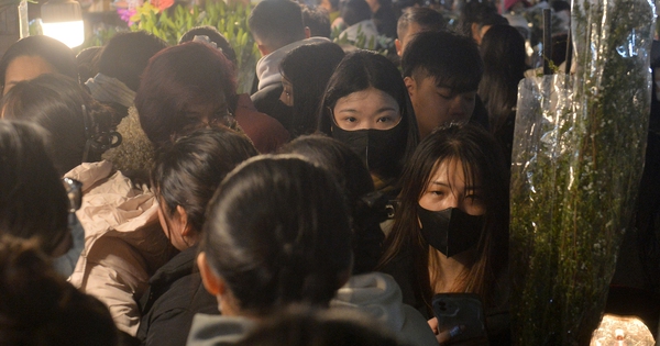 Hoa tươi tăng giá gấp đôi, người dân vẫn chen nhau mua tại chợ hoa lớn nhất Hà Nội