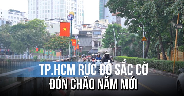Đường phố TP.HCM 'nhuộm đỏ' cờ Tổ quốc, rực rỡ sắc hoa đón Tết
