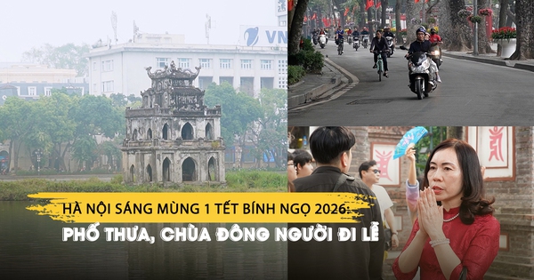 Hà Nội sáng mùng 1 Tết Bính Ngọ 2026: Phố thưa, chùa đông người đi lễ