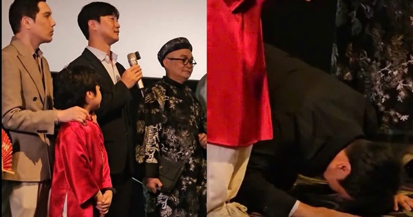 Đại diện Lotte Entertainment quỳ gối cảm ơn khán giả, Mùi Phở thu về hơn 12,9 tỉ đồng