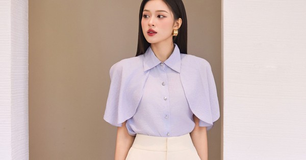 Áo blouse sánh đôi cùng quần baggy, tối giản mà vẫn sành điệu