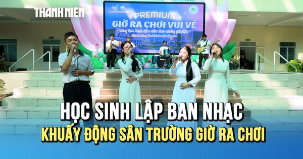 Giờ ra chơi không điện thoại: Học sinh lập ban nhạc khuấy động sân trường