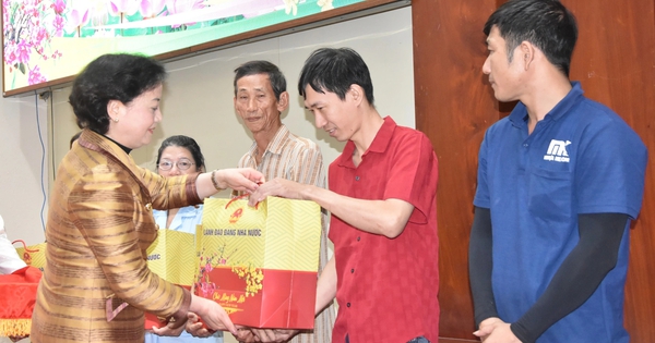 Phó thủ tướng Phạm Thị Thanh Trà trao quà tết cho người dân Đồng Tháp