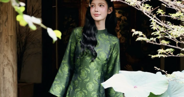 Áo dài xanh lá, lựa chọn mới của vẻ đẹp quốc dân ngày tết